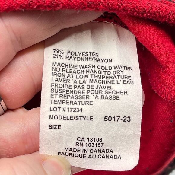 Cafe Au Lait Womens Vintage Blazer Jacket Patterned Button Up Black Red Large - Picture 6 of 10